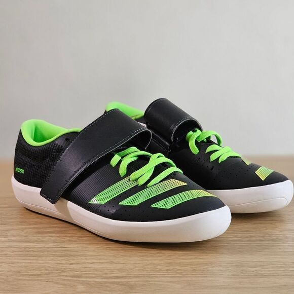 Adidas Adizero Shotput Track & Field Shoes Women's 7 Black Green White GY8393 - Picture 5 of 16